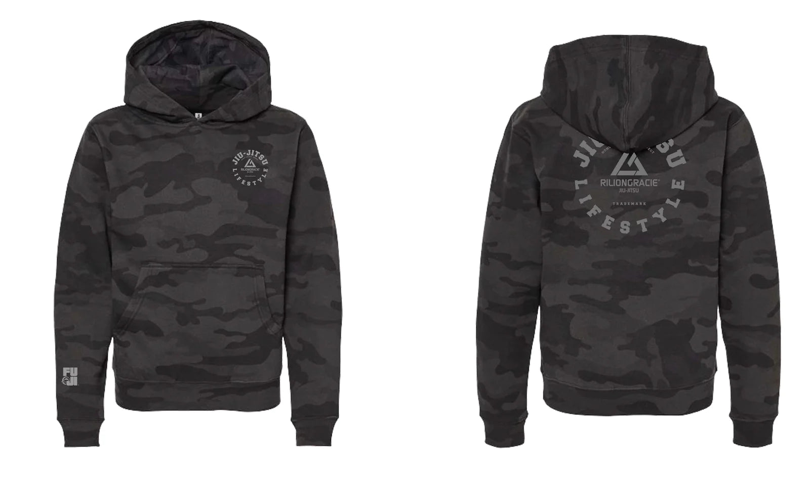 Rilion Gracie Lifestyle Black Camo Pullover Hoodie Youth – Rilion