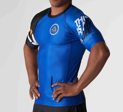 RANKED RASHGUARD SHORT SLEEVE BLUE (SALE)