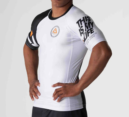 RANKED RASHGUARD SHORT SLEEVE WHITE (SALE)