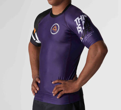 RANKED RASHGUARD SHORT SLEEVE PURPLE (SALE)