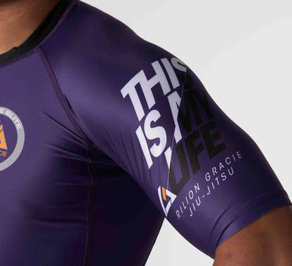 RANKED RASHGUARD SHORT SLEEVE PURPLE (SALE)